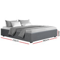 Load image into Gallery viewer, Artiss Bed Frame King Size Gas Lift Base Grey TOKI