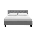 Load image into Gallery viewer, Artiss Bed Frame Double Size Grey VANKE