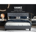 Load image into Gallery viewer, Artiss Bed Frame Queen Size Grey VANKE