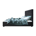 Load image into Gallery viewer, Artiss Bed Frame Double Size Gas Lift Charcoal VILA