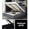 Load image into Gallery viewer, Artiss Bed Frame Double Size Gas Lift Grey VILA