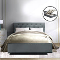 Load image into Gallery viewer, Artiss Bed Frame Double Size Gas Lift Grey VILA