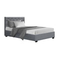 Load image into Gallery viewer, Artiss Bed Frame King Single Size Gas Lift Grey VILA