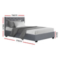 Load image into Gallery viewer, Artiss Bed Frame King Single Size Gas Lift Grey VILA