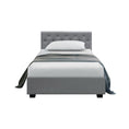 Load image into Gallery viewer, Artiss Bed Frame King Single Size Gas Lift Grey VILA