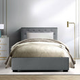 Load image into Gallery viewer, Artiss Bed Frame King Single Size Gas Lift Grey VILA