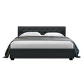 Load image into Gallery viewer, Artiss Bed Frame Queen Size Gas Lift Charcoal VILA