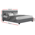 Load image into Gallery viewer, Artiss Bed Frame Queen Size Gas Lift Grey VILA