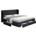 Load image into Gallery viewer, Artiss Bed Frame Queen Size with 4 Drawers Charcoal MILA