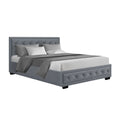 Load image into Gallery viewer, Artiss Bed Frame Double Size Gas Lift Grey TIYO