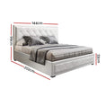 Load image into Gallery viewer, Artiss Bed Frame Double Size Gas Lift White TIYO