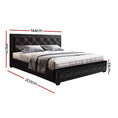 Load image into Gallery viewer, Artiss Bed Frame Double Size Gas Lift Black TIYO