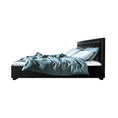 Load image into Gallery viewer, Artiss Bed Frame Double Size Gas Lift Black TIYO