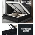 Load image into Gallery viewer, Artiss Bed Frame Double Size Gas Lift Black TIYO