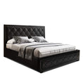 Load image into Gallery viewer, Artiss Bed Frame Queen Size Gas Lift Black TIYO