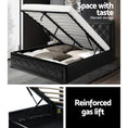 Load image into Gallery viewer, Artiss Bed Frame Queen Size Gas Lift Black TIYO