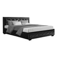 Load image into Gallery viewer, Artiss Bed Frame King Size Gas Lift Black TIYO