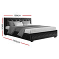 Load image into Gallery viewer, Artiss Bed Frame King Size Gas Lift Black TIYO