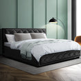Load image into Gallery viewer, Artiss Bed Frame King Size Gas Lift Black TIYO
