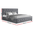Load image into Gallery viewer, Artiss Bed Frame King Size Gas Lift Grey TIYO