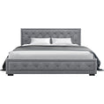 Load image into Gallery viewer, Artiss Bed Frame King Size Gas Lift Grey TIYO