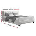 Load image into Gallery viewer, Artiss Bed Frame King Size Gas Lift White TIYO