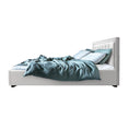 Load image into Gallery viewer, Artiss Bed Frame King Size Gas Lift White TIYO