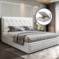 Load image into Gallery viewer, Artiss Bed Frame King Size Gas Lift White TIYO