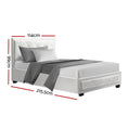 Load image into Gallery viewer, Artiss Bed Frame King Single Size Gas Lift White TIYO