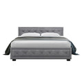 Load image into Gallery viewer, Artiss Bed Frame Queen Size Gas Lift Grey TIYO