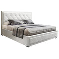 Load image into Gallery viewer, Artiss Bed Frame Queen Size Gas Lift White TIYO