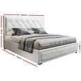 Load image into Gallery viewer, Artiss Bed Frame Queen Size Gas Lift White TIYO