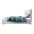 Load image into Gallery viewer, Artiss Bed Frame Queen Size Gas Lift White TIYO