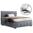 Load image into Gallery viewer, Artiss Bed Frame King Single Size Gas Lift Storage Mattress Base Wooden Grey