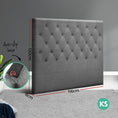 Load image into Gallery viewer, Artiss Bed Head Headboard King Single Bedhead Fabric CAPPI Grey