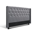 Load image into Gallery viewer, Artiss Bed Head Headboard King Size Bedhead Fabric Frame Base Grey LUCA