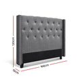 Load image into Gallery viewer, Artiss Bed Head Headboard Queen Bedhead LUCA Grey