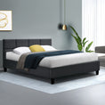 Load image into Gallery viewer, Artiss Bed Frame Double Size Charcoal TINO