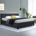 Load image into Gallery viewer, Artiss Bed Frame Queen Size Charcoal TINO