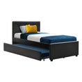 Load image into Gallery viewer, Artiss Bed Frame King Single Size Trundle Daybed Black