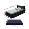 Load image into Gallery viewer, Artiss Bed Frame King Single Size Trundle Daybed Black