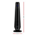 Load image into Gallery viewer, 2400W Electric Ceramic Tower Cold and Fan Heater Remote Control Portable Oscillating Black