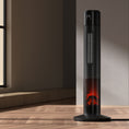 Load image into Gallery viewer, 2000W Electric Ceramic Tower Heater Remote Control 3D Flame Effect Portable