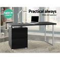 Load image into Gallery viewer, Artiss Metal Desk with 3 Drawers - Black