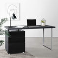 Load image into Gallery viewer, Artiss Metal Desk with 3 Drawers - Black