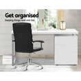 Load image into Gallery viewer, Artiss Metal Desk with 3 Drawers - White