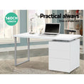 Load image into Gallery viewer, Artiss Metal Desk with 3 Drawers - White