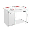 Load image into Gallery viewer, Artiss Metal Desk With Storage Cabinets - White