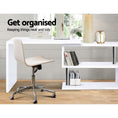 Load image into Gallery viewer, Artiss Rotary Corner Desk with Bookshelf - White