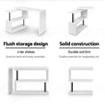 Load image into Gallery viewer, Artiss Rotary Corner Desk with Bookshelf - White